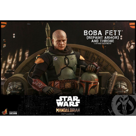 Hot Toys Star Wars The Mandalorian - Boba Fett (Repaint Armor) and Throne 1/6 Movie Masterpiece