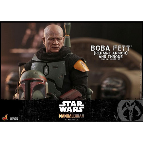 Hot Toys Star Wars The Mandalorian - Boba Fett (Repaint Armor) and Throne 1/6 Movie Masterpiece