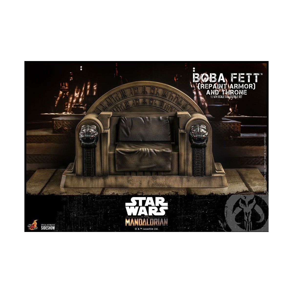 Hot Toys Star Wars The Mandalorian - Boba Fett (Repaint Armor) and Throne 1/6 Movie Masterpiece