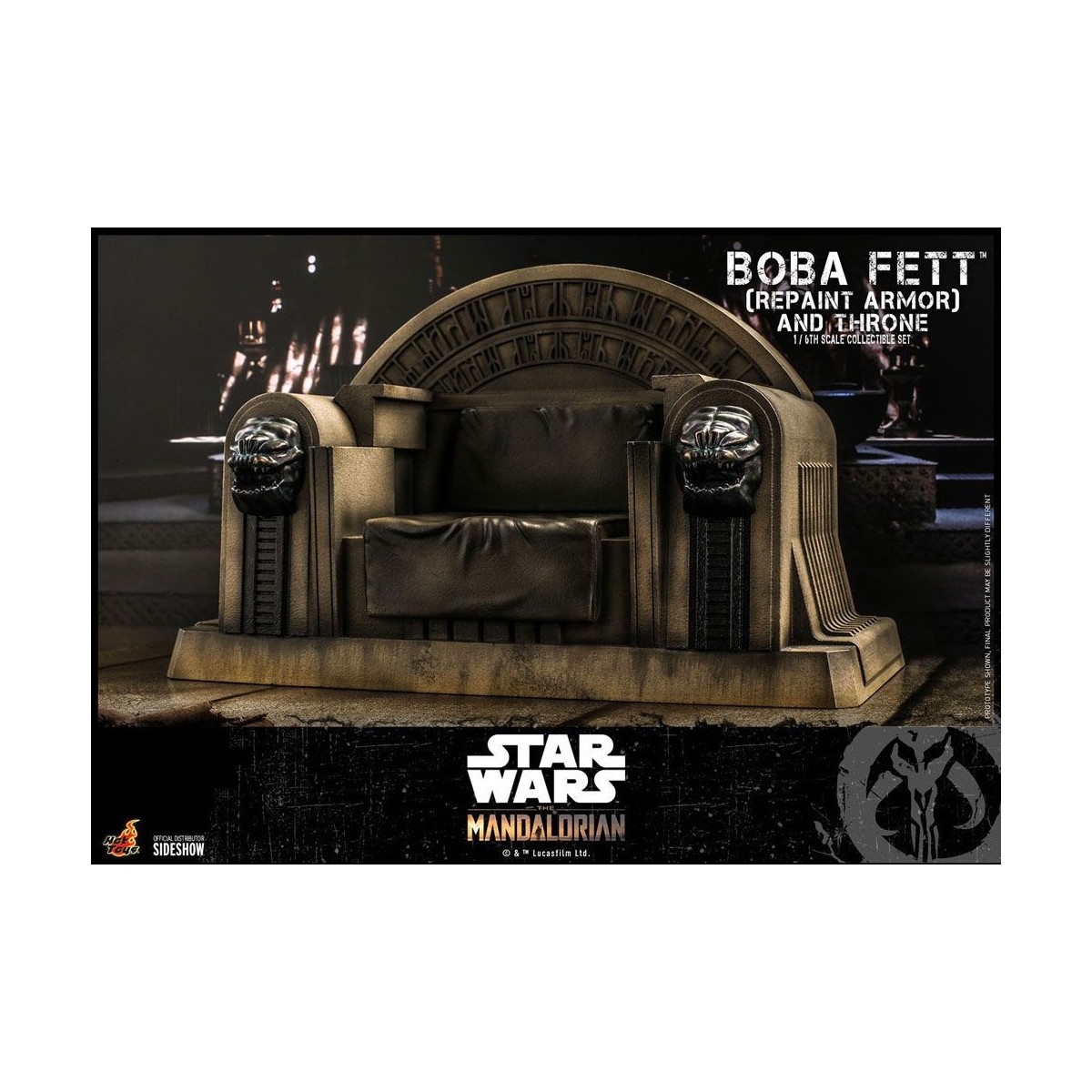 Hot Toys Star Wars The Mandalorian - Boba Fett (Repaint Armor) and Throne 1/6 Movie Masterpiece