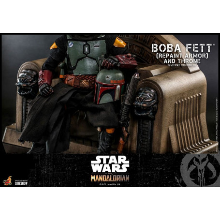 Hot Toys Star Wars The Mandalorian - Boba Fett (Repaint Armor) and Throne 1/6 Movie Masterpiece