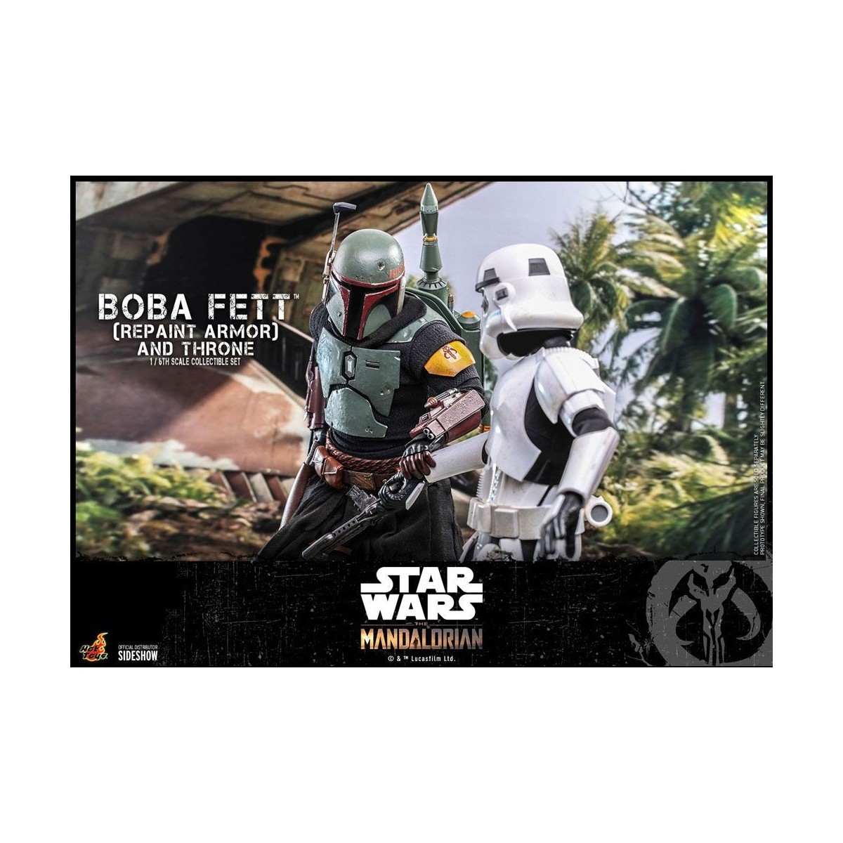 Hot Toys Star Wars The Mandalorian - Boba Fett (Repaint Armor) and Throne 1/6 Movie Masterpiece