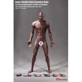 Phicen - TBLeague 1/6th Scale Super-Flexible Male Seamless Body - Black Body Medium Muscle 
