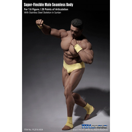 Phicen - TBLeague 1/6th Scale Super-Flexible Male Seamless Body - Very Tanned Body