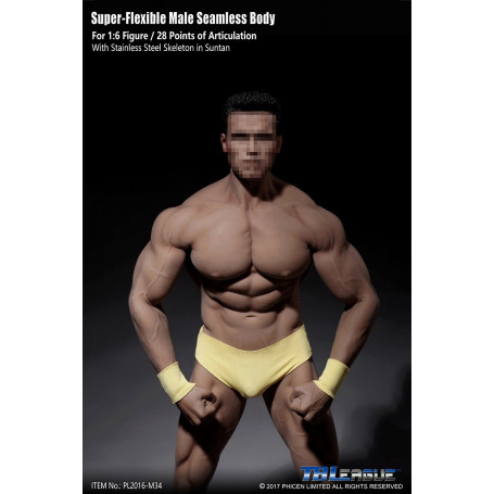 Phicen - TBLeague 1/6th Scale Super-Flexible Male Seamless Body - Very Tanned Body
