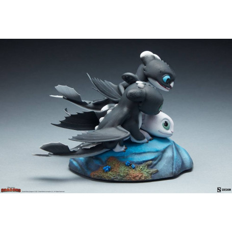 Sideshow Dragons 3 Arrow, Pirouette and Vifagile statuette - The Hidden World