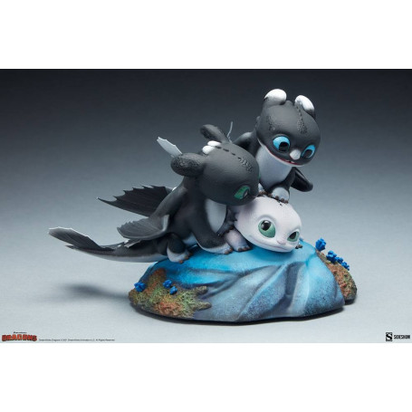 Sideshow Dragons 3 Arrow, Pirouette and Vifagile statuette - The Hidden World