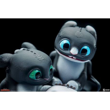 Sideshow Dragons 3 Arrow, Pirouette and Vifagile statuette - The Hidden World