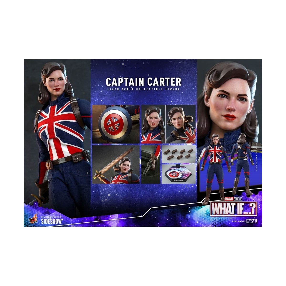 Hot Toys Movie Masterpiece - What If...?  Captain Carter Figurine 1/6