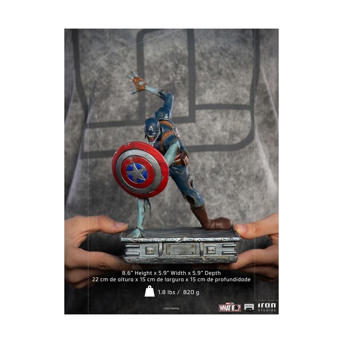 Iron Studios Marvel - What If...? Captain America Zombie Statuette 1/10 Art Scale