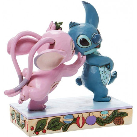 Disney Traditions Lilo and Stich - Stitch & Angel Mistletoe Kisses