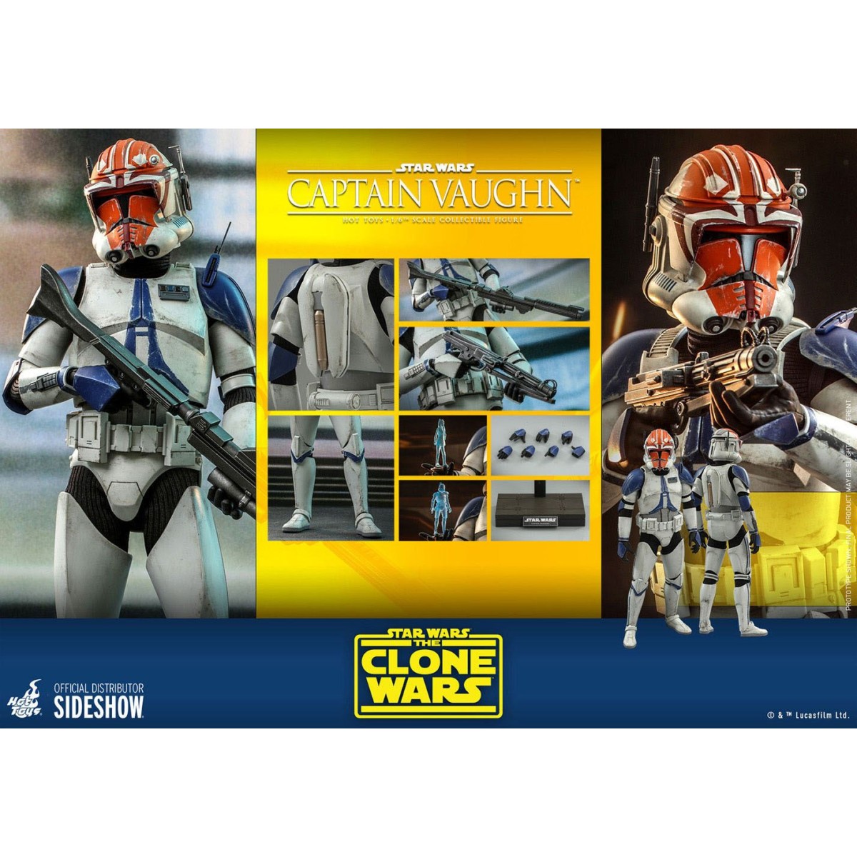 Hot Toys Star Wars - Captain Vaughn - The Clone Wars 1/6