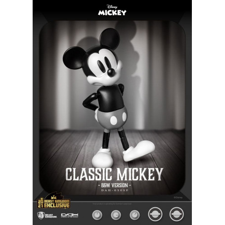 Beast Kingdom Disney Classic Figurine - Mickey Classic B&W Version - Dynamic Action Heroes 1/9
