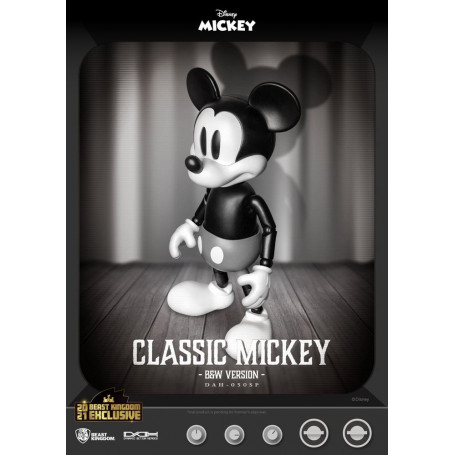 Beast Kingdom Disney Classic Figurine - Mickey Classic B&W Version - Dynamic Action Heroes 1/9