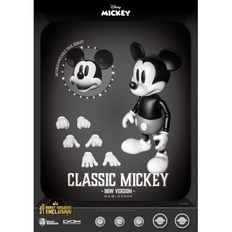 Beast Kingdom Disney Classic Figurine - Mickey Classic B&W Version - Dynamic Action Heroes 1/9