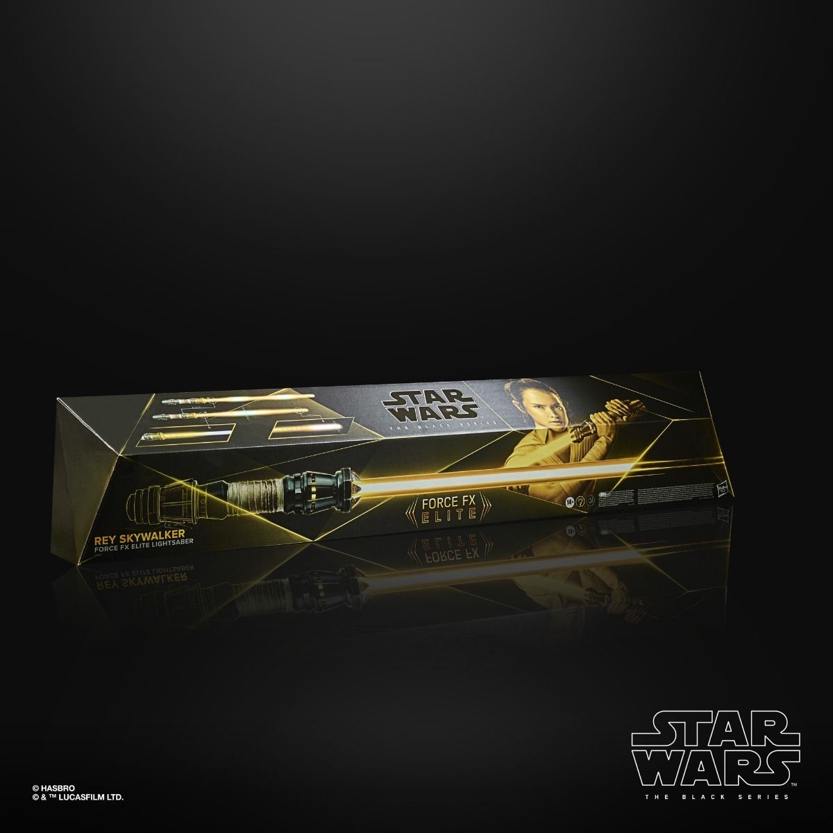 Hasbro - Rei Force Fx Lightsaber - Black Serie Replica Elite Version
