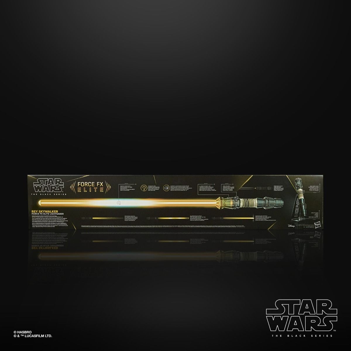 Hasbro - Rei Force Fx Lightsaber - Black Serie Replica Elite Version