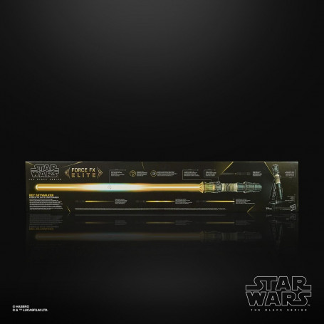 Hasbro - Rei Force Fx Lightsaber - Black Serie Replica Elite Version
