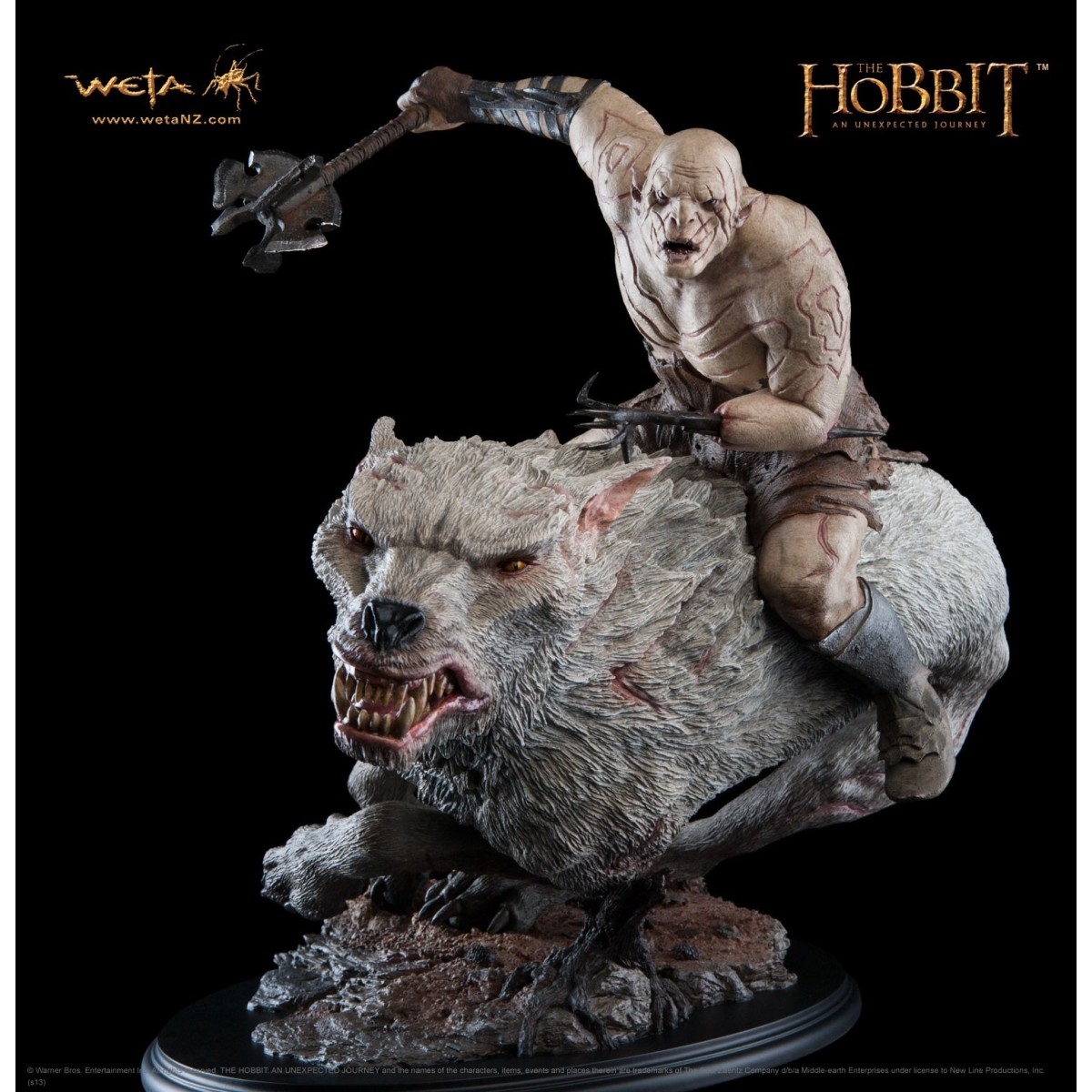 Weta Statue Hobbit Azog The Defiler on Warg