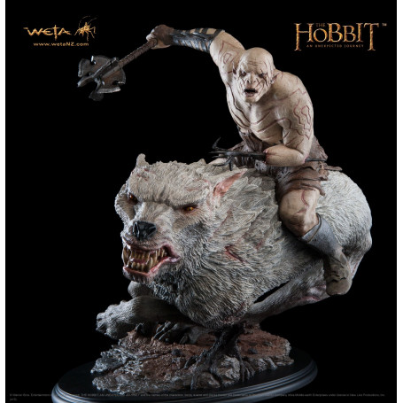 Weta Statue Hobbit Azog The Defiler on Warg