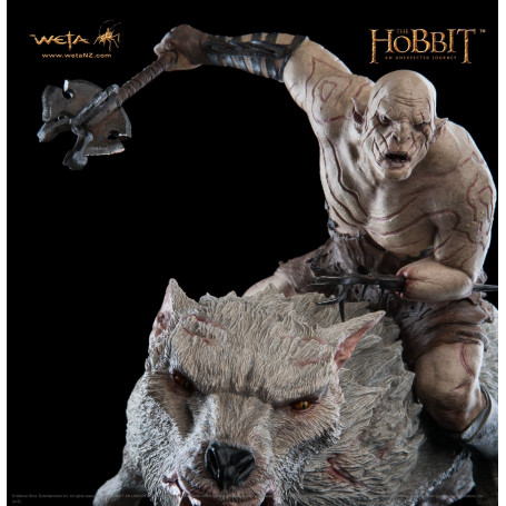 Weta Statue Hobbit Azog The Defiler on Warg
