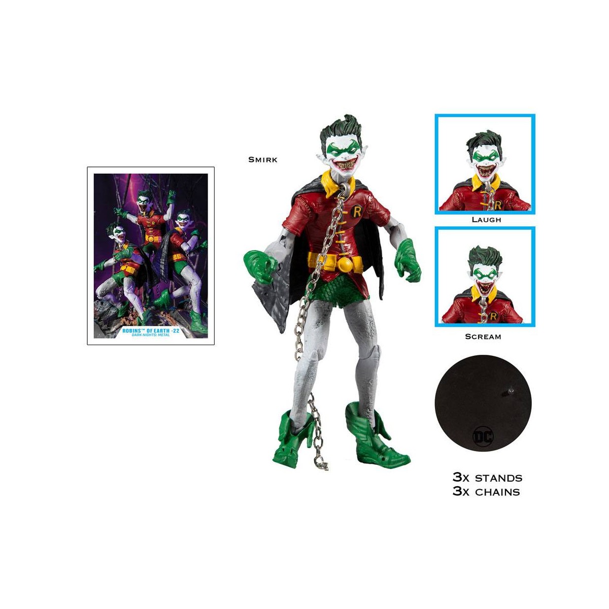Mc Farlane - Dark Nights: Metal - The Batman Who Laughs and the Robins of Earth 22 pack 4 figures
