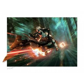 Star wars print Art Print - Endor Chase - 46 x 61 cm unframed - Return of the Jedi