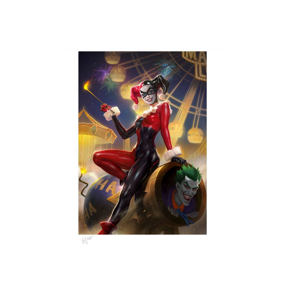 DC Comics print - Art Print Harley Quinn & The Joker 37 - 46 x 61 cm - unframed