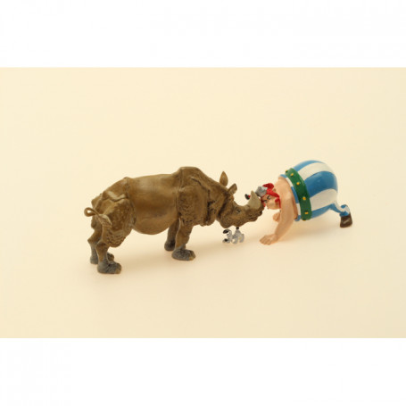 Pixi - Asterix and Obelix - Obelix nose to nose with the rhinoceros