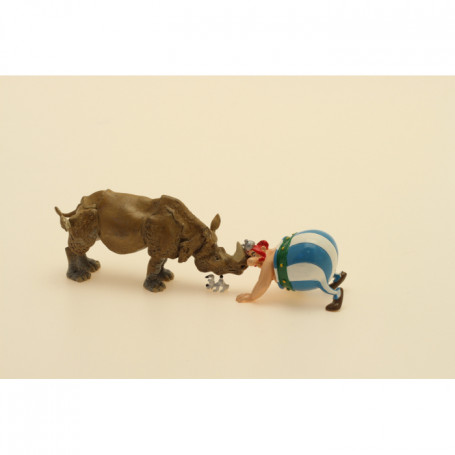 Pixi - Asterix and Obelix - Obelix nose to nose with the rhinoceros