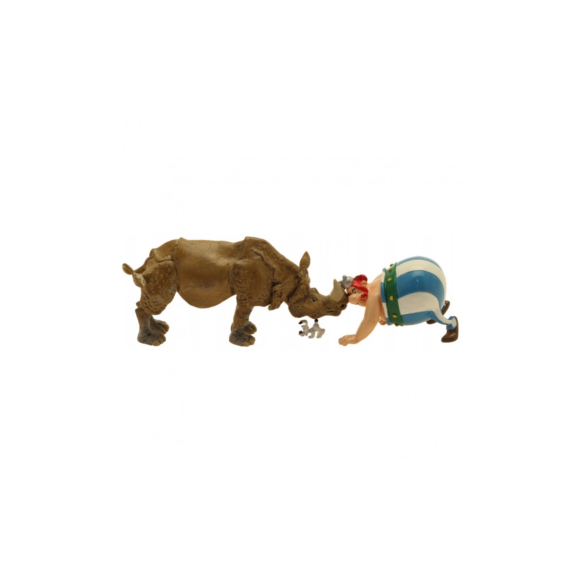 Pixi - Asterix and Obelix - Obelix nose to nose with the rhinoceros