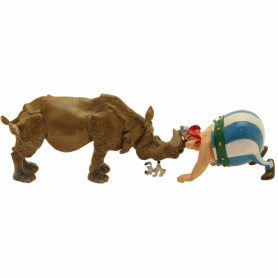 Pixi - Asterix and Obelix - Obelix nose to nose with the rhinoceros