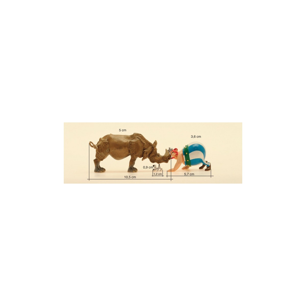 Pixi - Asterix and Obelix - Obelix nose to nose with the rhinoceros