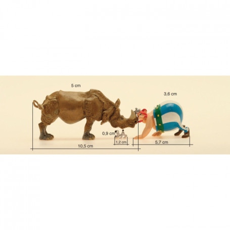 Pixi - Asterix and Obelix - Obelix nose to nose with the rhinoceros