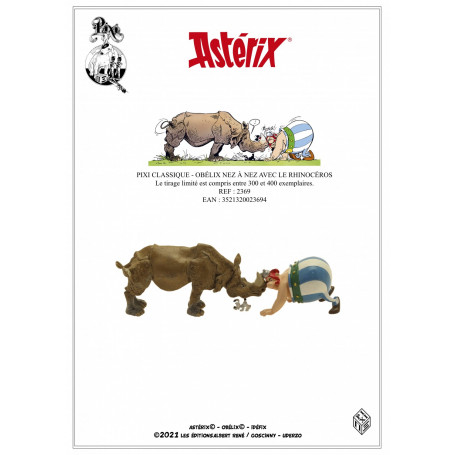 Pixi - Asterix and Obelix - Obelix nose to nose with the rhinoceros
