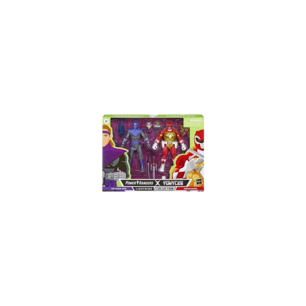 Hasbro - Pack 2 RAPHAEL & FOOT SOLDIER TOMMY figures - Lightning Power Rangers Collection