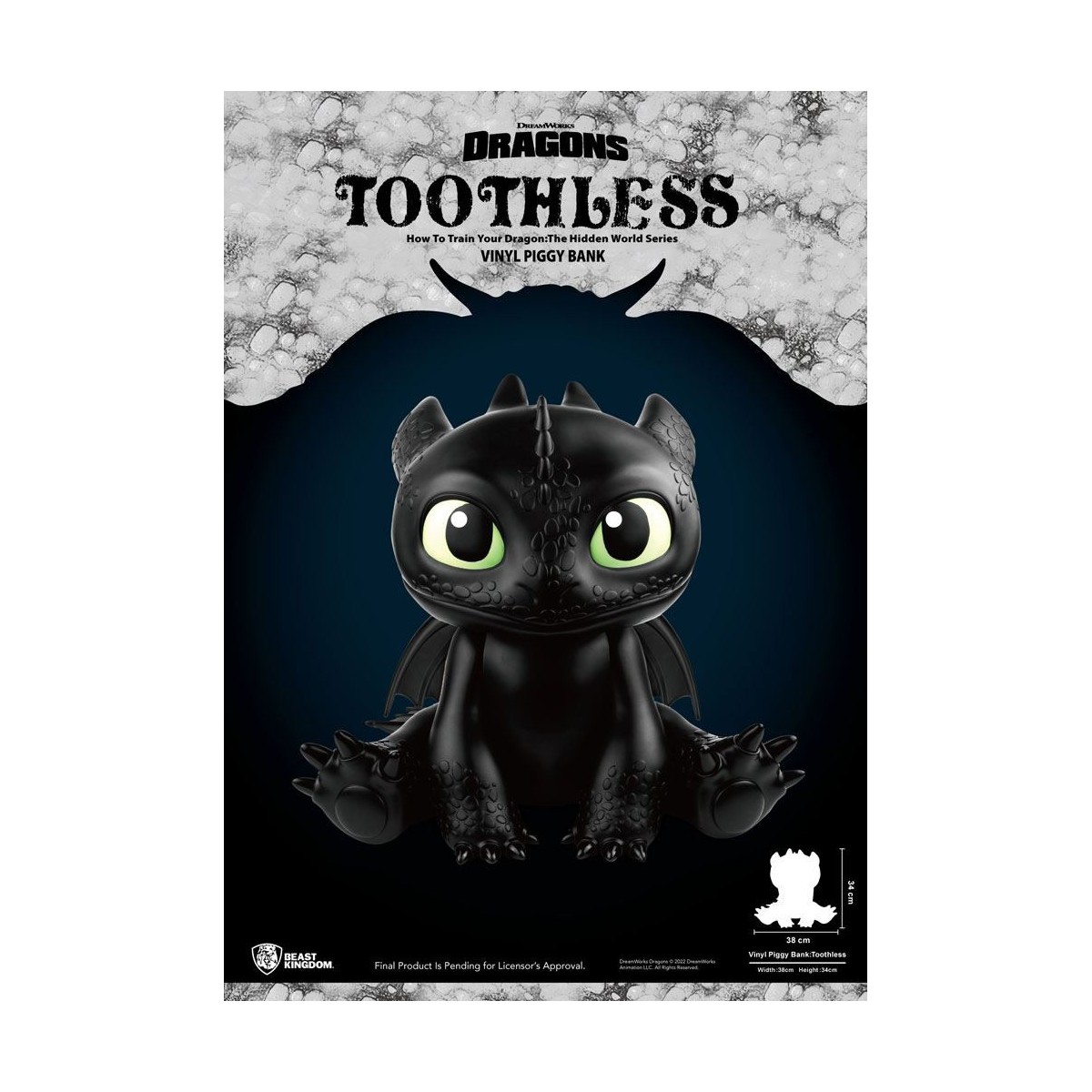 Beast Kingdom Toothless giant money box Crocmou - How to train your Dragon