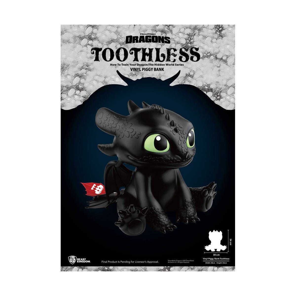 Beast Kingdom Toothless giant money box Crocmou - How to train your Dragon