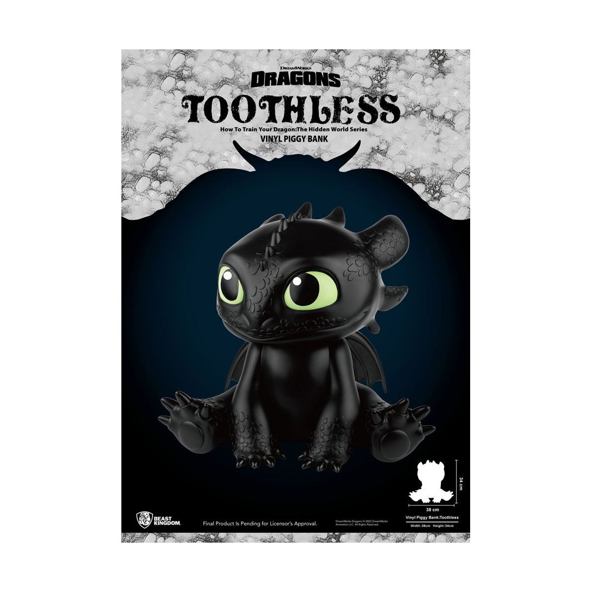 Beast Kingdom Toothless giant money box Crocmou - How to train your Dragon