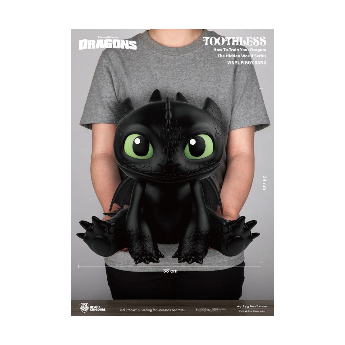 Beast Kingdom Toothless giant money box Crocmou - How to train your Dragon