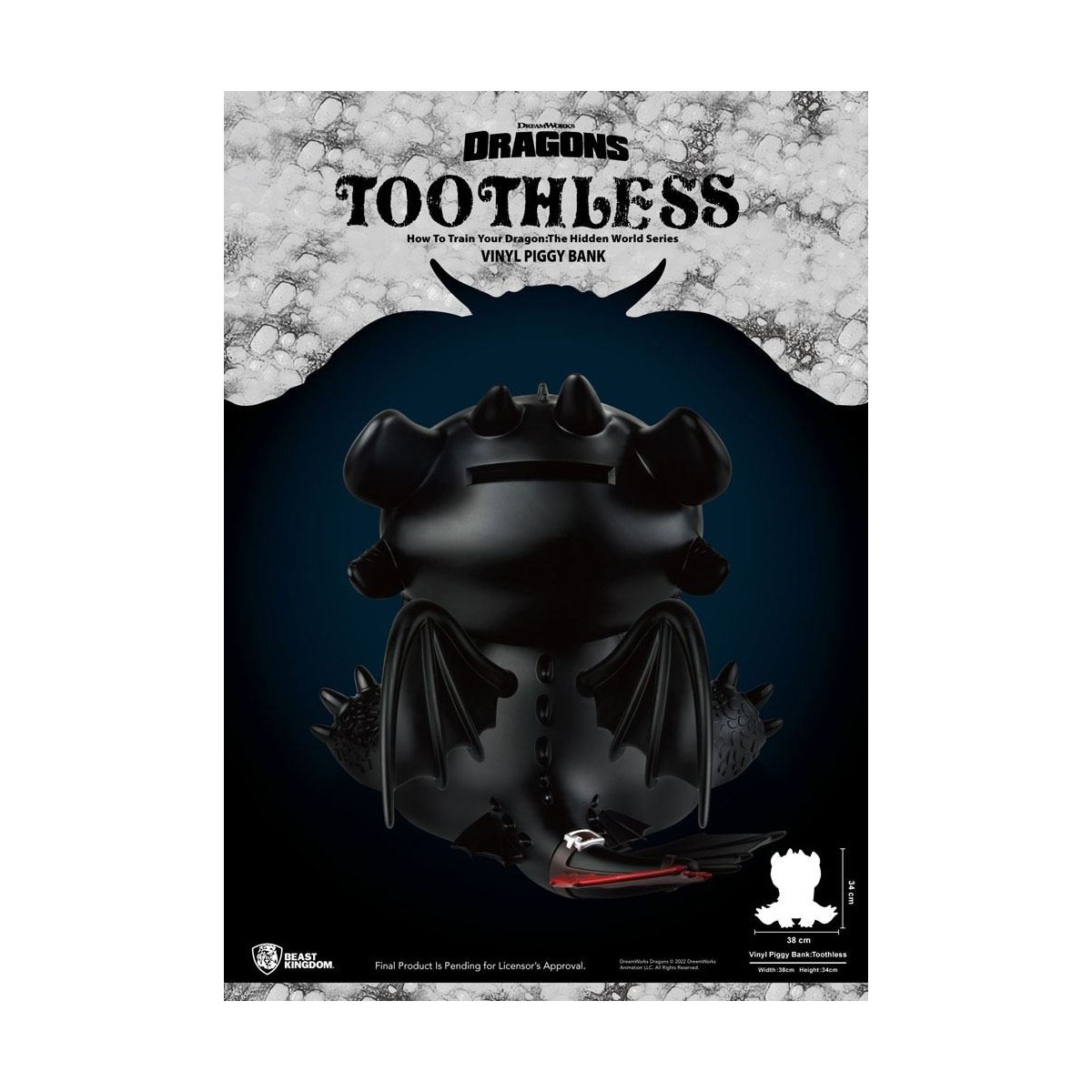 Beast Kingdom Toothless giant money box Crocmou - How to train your Dragon