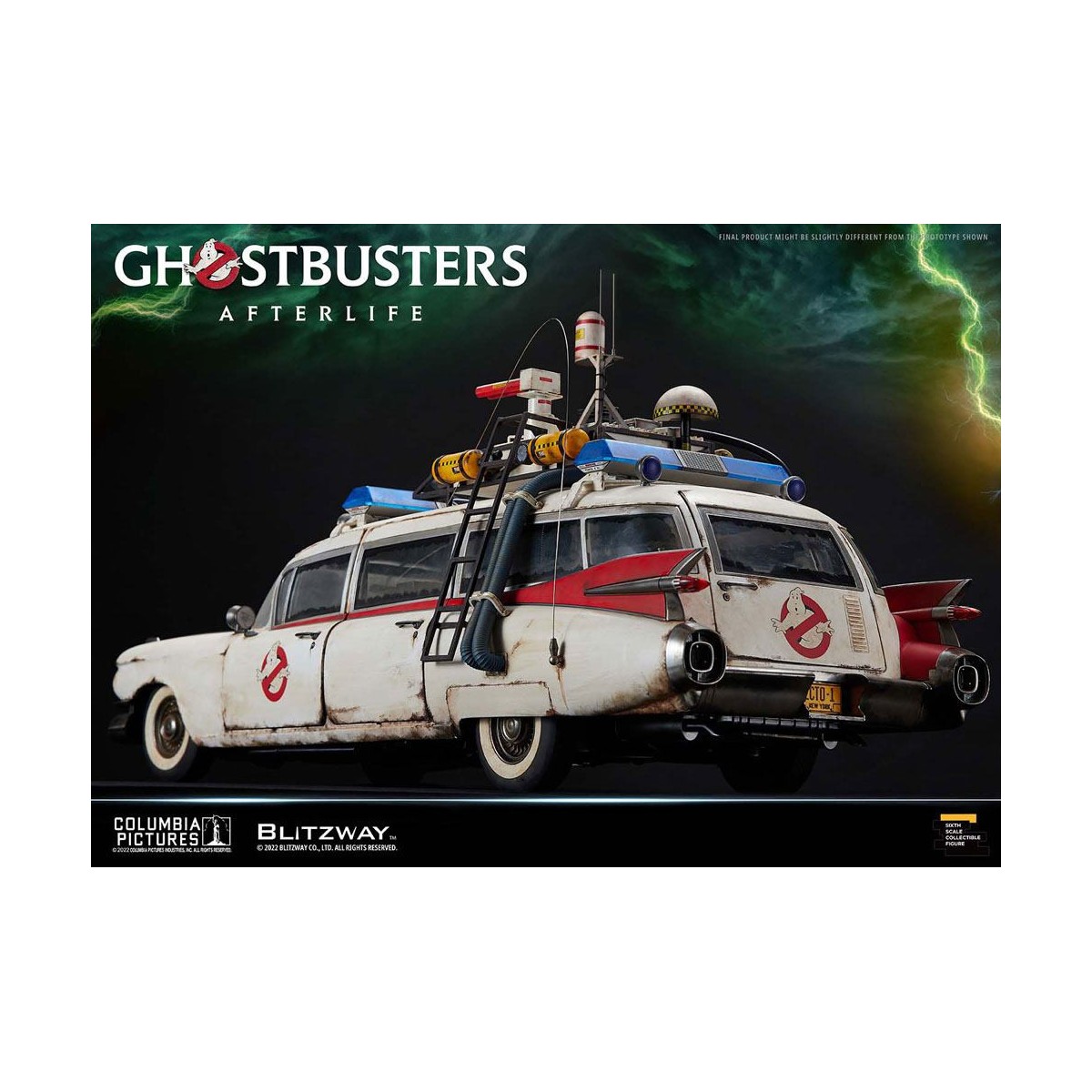 Blitzway Ghostbusters Heritage Vehicle 1/6 ECTO-1 1959 Cadillac - Ghostbusters Afterlife
