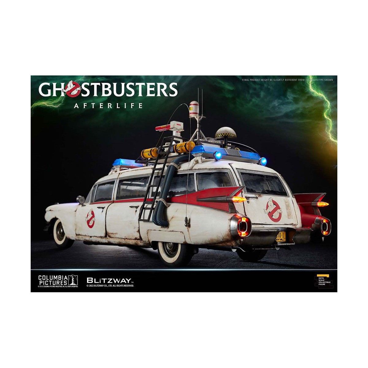 Blitzway Ghostbusters Heritage Vehicle 1/6 ECTO-1 1959 Cadillac - Ghostbusters Afterlife