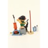 Pixi - Spirou - Champignac sitting on his canteen