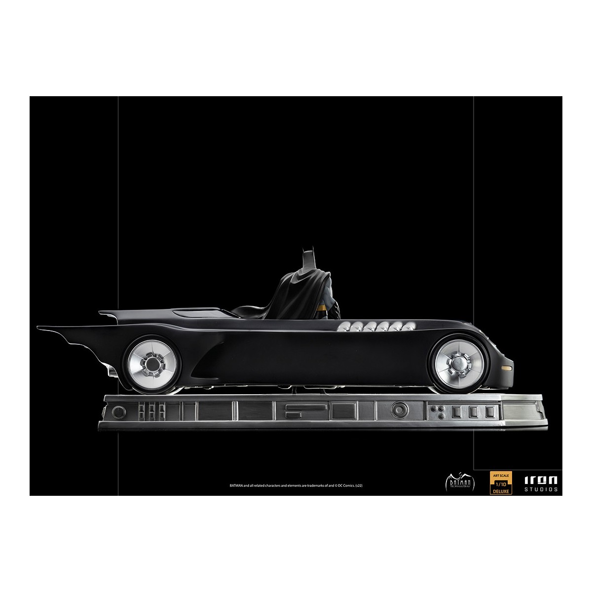 Iron Studios - Batman & Batmobile Deluxe - Batman The Animated Serie 1/10 DX Art Scale