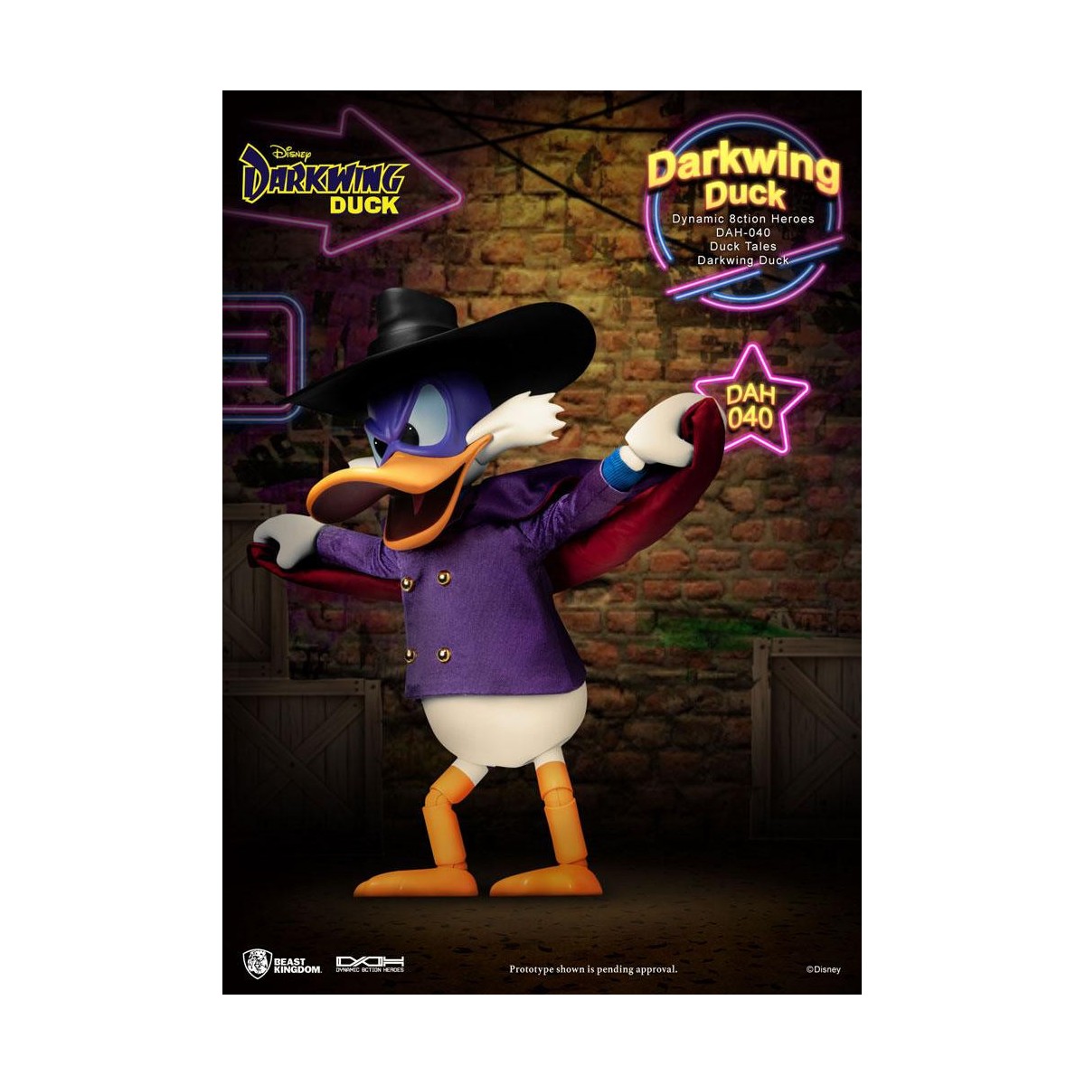 Beast Kingdom Disney Classic Figurine - Darkwing Duck - Dynamic Action Heroes 1/9