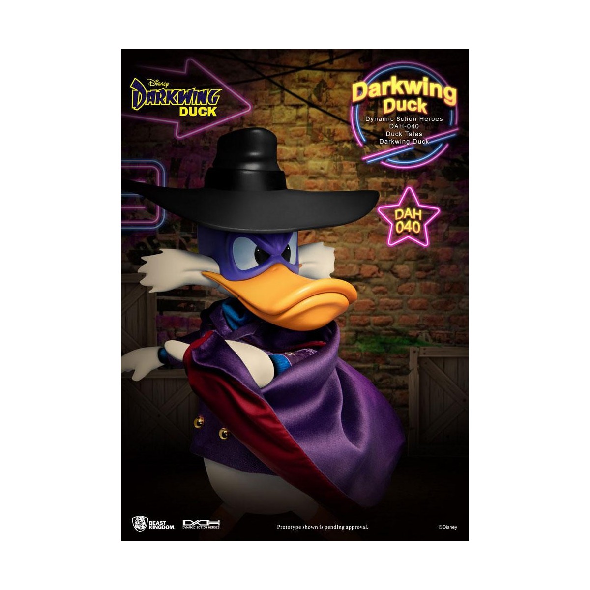 Beast Kingdom Disney Classic Figurine - Darkwing Duck - Dynamic Action Heroes 1/9