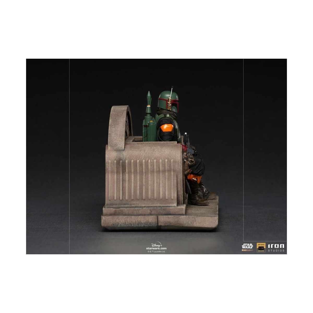 IRON STUDIOS - The Mandalorian - Deluxe Art Scale Boba Fett on Throne 1/10 - The Mandalorian