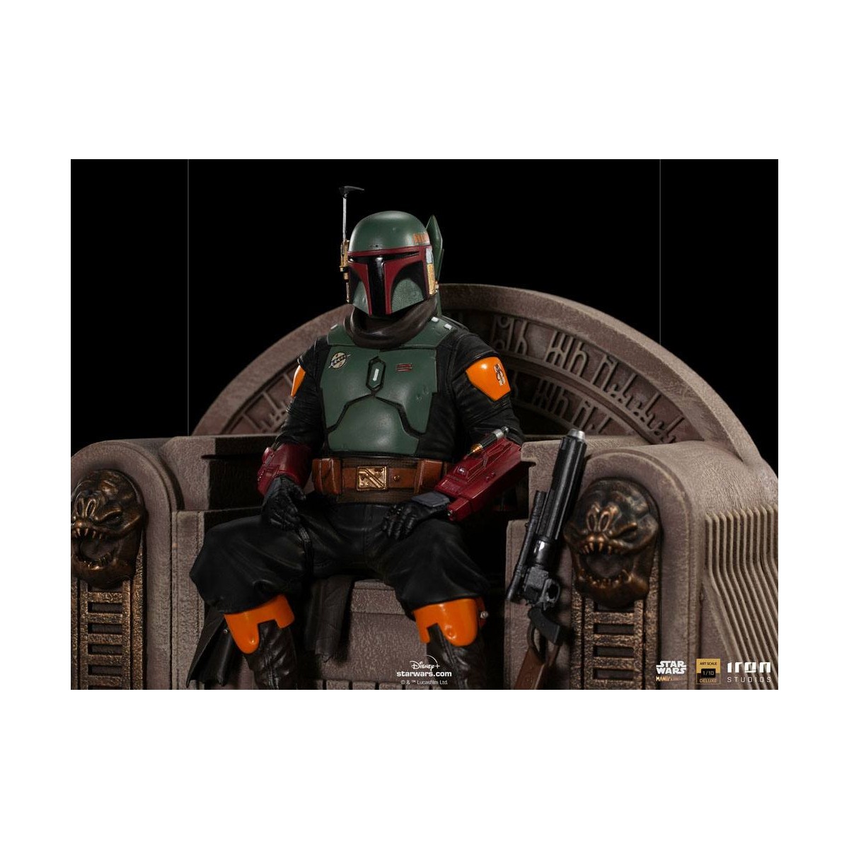 IRON STUDIOS - The Mandalorian - Deluxe Art Scale Boba Fett on Throne 1/10 - The Mandalorian