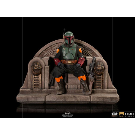 IRON STUDIOS - The Mandalorian - Deluxe Art Scale Boba Fett on Throne 1/10 - The Mandalorian